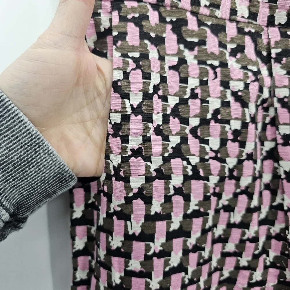 Banana Republic Silk Blend Pink Print Strapless Dress Women's Size 10